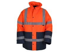 Jachetă de lucru VIZWELL XL portocaliu-bleumarin cu vizibilitate intensă
