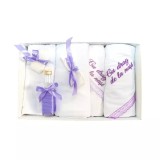 Trusou Botez 7 Piese Personalizat cu Broderie, &quot;Cu drag de la nasi&quot; - TB44