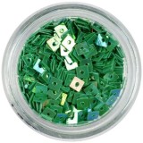 Pătrate decorative cu gaură - verde smarald, INGINAILS