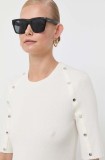 BOSS pulover din amestec de lana femei, culoarea bej, light