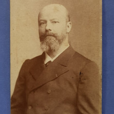 DOCTORUL ADOLPHE PINARD ( 1844 - 1934 ) , FOTOGRAFIE CU DEDICATIE , MONOCROMA , INCEPUTUL SECOLULUI XX