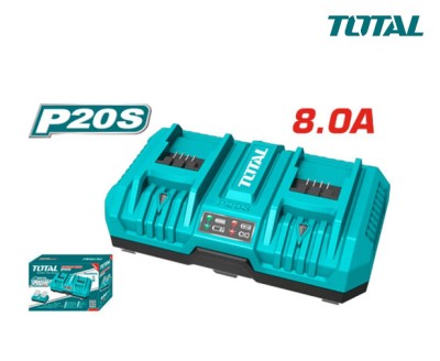 Incarcator rapid 20V-8A pentru 2 acumulatori, Total foto
