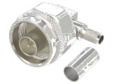 Conector N mufă tată unghi 90&deg; 50&Omega; pentru RG142, RG223, RG400 PTFE