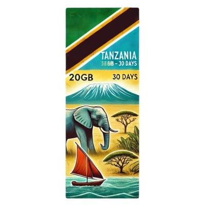 eSIM Tanzania, 20GB, 30 Days, Standard foto