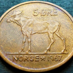 Moneda 5 ORE - NORVEGIA, anul 1967 *cod 135 A