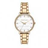 Michael Kors Pyper MK4593 Ceas Damă Quartz Cadran Alb Brățară Aurie 39mm