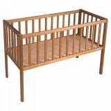 Patut mic, co-sleeping din lemn, Classic Vintage 90 x 40 cm, Woodies Safe Dreams