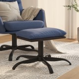 VidaXL Taburet, albastru, 60x60x36 cm, material textil și piele eco