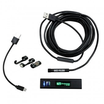 Camera endoscopica Bass BS-5998, HD 1200P, IP68, WiFi, 5m, USB, 8 mm foto
