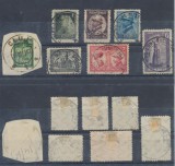 ROMANIA Incoronarea de la Alba Iulie serie completa 1922 cu stampila prima zi 7 timbre, 6 dintre ele din Campulung - Bucovina