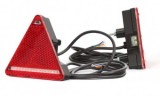 Stop Triunghiular LED W68 325 WAS, 12/24V, 5 Functii, Pozitie, Frana, Semnalizare, Mers Inapoi, Catadioptru, Universal, Camion, Tractor