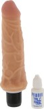 Vibrator Realist Loveclone 2, Multispeed, Dubla Densitate, TPR, Natural, 19 cm