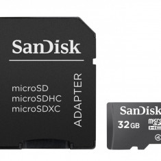 Micro secure digital card sandisk 32gb include adaptor (pentru telefon)