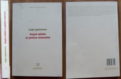 Virgil Soptereanu , Timpul artistic si poetica memoriei , 2006 , cu autograf foto