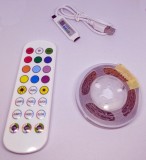 Kit banda LED RGB cu controller BT si telecomanda 5m