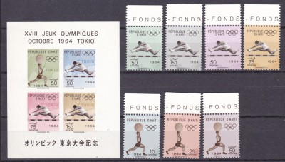 Haiti 1964 sport olimpiada MI 780-786 + bl.29 MNH foto