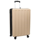 vidaXL Valiză pliabilă din plastic tare 28&#039;&#039; Champagne 50x30x76 cm ABS