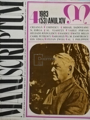 Al. Oprea - Manuscriptum 4/1983, (53) anul XIV (Editia: 1983) foto