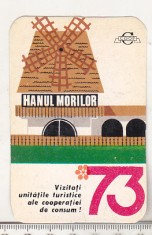 bnk cld Calendar de buzunar 1973 COOP Hanul Morilor foto