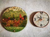 ceas perete vinil disc vechi ptr restaurant rustic pensiune