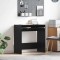 vidaXL Birou cu raft Stejar negru 77,5 x 43 x 79 cm Lemn compozit 869515