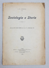 SOCIOLOGIA E STORIA di A.D. XENOPOL , 1906 foto