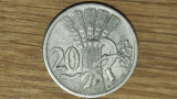 Cehoslovacia - moneda de colectie istorica - 20 haleru 1937 - foarte frumoasa !, Europa