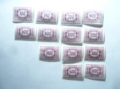 Serie mica Austria 1922 Porto , 13 valori (din 14 val.) sarniera