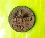 D354-Moneda 1 Kreutzer 1851-A bronz diam 2.3 cm.