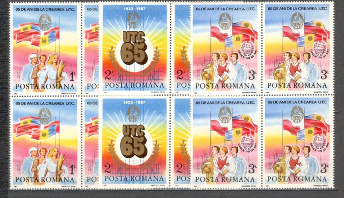 Romania.1987 65 ani utc bloc 4 ZR.794
