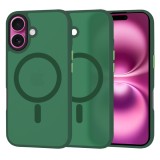Husa iPhone 16 Plus Techsuit HaloFrost&Atilde;&sbquo;&Acirc;&nbsp;MagSafe Series, verde inchis