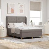 Cumpara ieftin Pat cu saltea cu arcuri Gri &icirc;nchis 90x190 cm Gri taupe