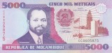 Bancnota Mozambic 5.000 Meticais 1991 - P136 UNC ( vezi descriere )