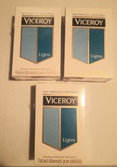 Pachete pline cu tigari VICEROY Lights , anul 2000.