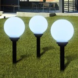 VidaXL Lămpi de exterior pentru alei LED 3 buc. 20 cm, cu țăruș de sol