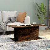 VidaXL Măsuță de cafea, stejar fumuriu, 102x55,5x40 cm, lemn prelucrat