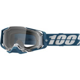 MBS Ochelari motocross/enduro 100% Armega, albastru/alb, sticla clara, Cod Produs: 26013123PE
