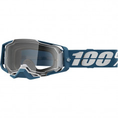 MBS Ochelari motocross/enduro 100% Armega, albastru/alb, sticla clara, Cod Produs: 26013123PE