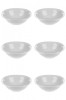 Set boluri, 6 piese, 445 ml, Portelan, Alb fildes