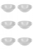 Set boluri, 6 piese, 445 ml, Portelan, Alb fildes