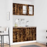 vidaXL Set dulapuri de bucătărie cu sertar cu ușă 4 pcs Stejar fumuriu