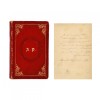 Carnet Manuscris Vechi 1876 Constance dedicat Anicouza, citate V. Hugo, legatura piele, initialele A.D.