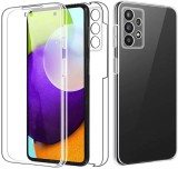 Husa din silicon 360&deg;, Compatibila cu Samsung Galaxy A52/s 5G, Transparent