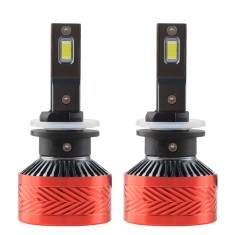 Set 2 LED-Uri Auto Techstar&reg; P14, H13, 120W, 18000 Lumeni, 6000K, 12-24V, Unghi Fascicul 360&deg;, CSP 3570, Canbus, Radiator Aluminiu, Racire Cooling Tec