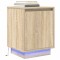 vidaXL Noptiera cu lumini LED Stejar Sonoma 38x34x50 cm 861269