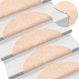 Gossi covorase scari autoadezive, 10 buc., maro, 56x17x3 cm, punch