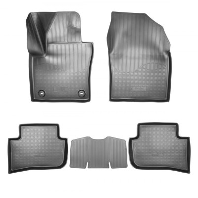 Set de 5 covorase cauciuc 3D stil tavita premium pentru Toyota C-HR tractiune integrala din 2016 foto