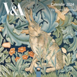 V&amp;a: William Morris Animals Mini Wall Calendar 2024 (Art Calendar)