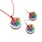 set lemn mandala multicolora 40332