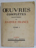 OEUVRES COMPLETES ILLUSTREES de ANATOL FRANCE , TOME I - ALFRED DE VIGNY , ETUDE , POESIES , 1925